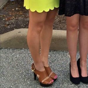 Michael Kors brown buckle heels